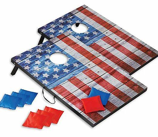 Hammer + Axe American Flag Cornhole Game Set