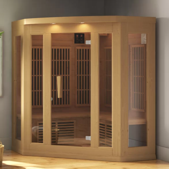 Solid Wood 3-Person Indoor Infrared Sauna