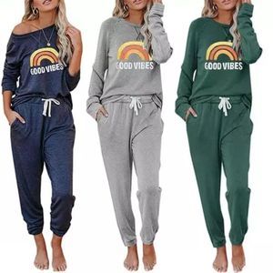 2-Piece Women's Rainbow Lounge Set