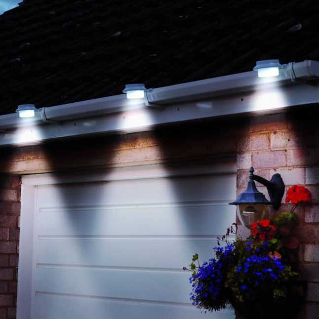 4-Pack Outdoor Solar Gutter LED Lights