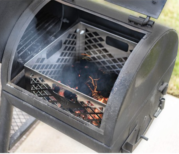 Stainless Steel Offset Smoker Charcoal Firebox Basket