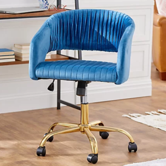 Velvet Upholstered Office Chair