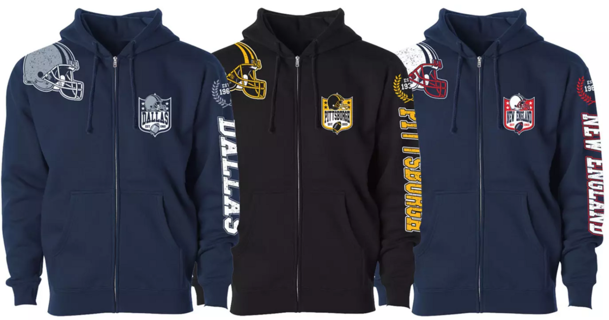 Football Team Men's Zip Up Hoodie