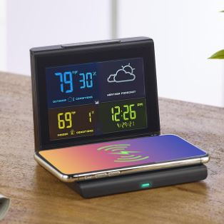 Wireless Charging Weather Station