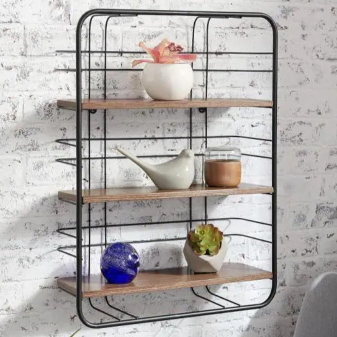 StyleWell Metal Wire Wall-Mount Bookshelf