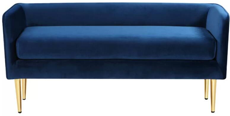 Velvet Upholstered Bench