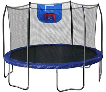 Skywalker 12' Trampoline w/ Enclosure & Basketball Hoop