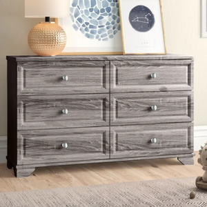 Solid Wood 6-Drawer Double Dresser