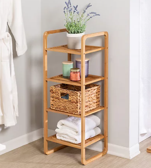 4-Tier Bamboo Shelf