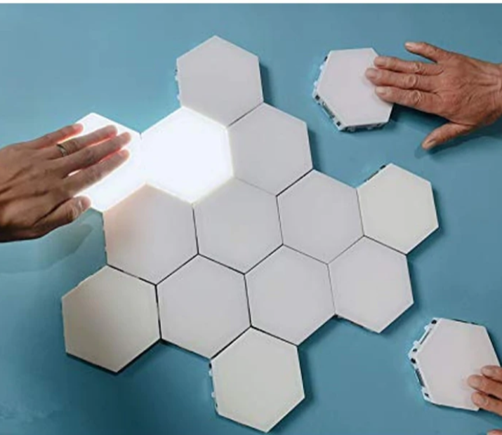 5-Pack Hexagonal Touch LED Wall Lights