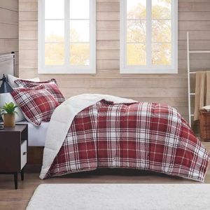 3-Piece Velvet to Sherpa Reversible Comforter Set