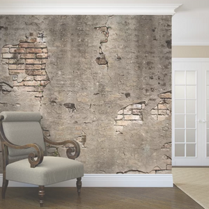 Semi-Gloss Industrial Brick Wall Mural