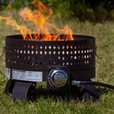 Maverick 15'' H x 19'' W Steel Propane Fire Pit w/ Lid