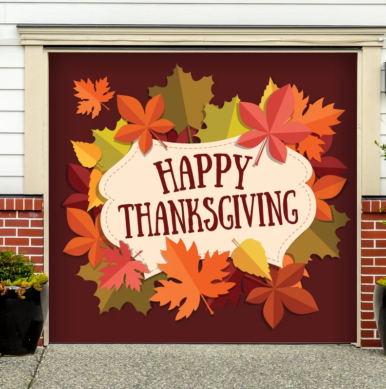 Happy Thanksgiving Garage Door Mural