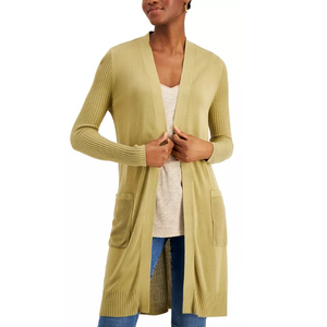 INC Women's Ribbed Duster Cardigan