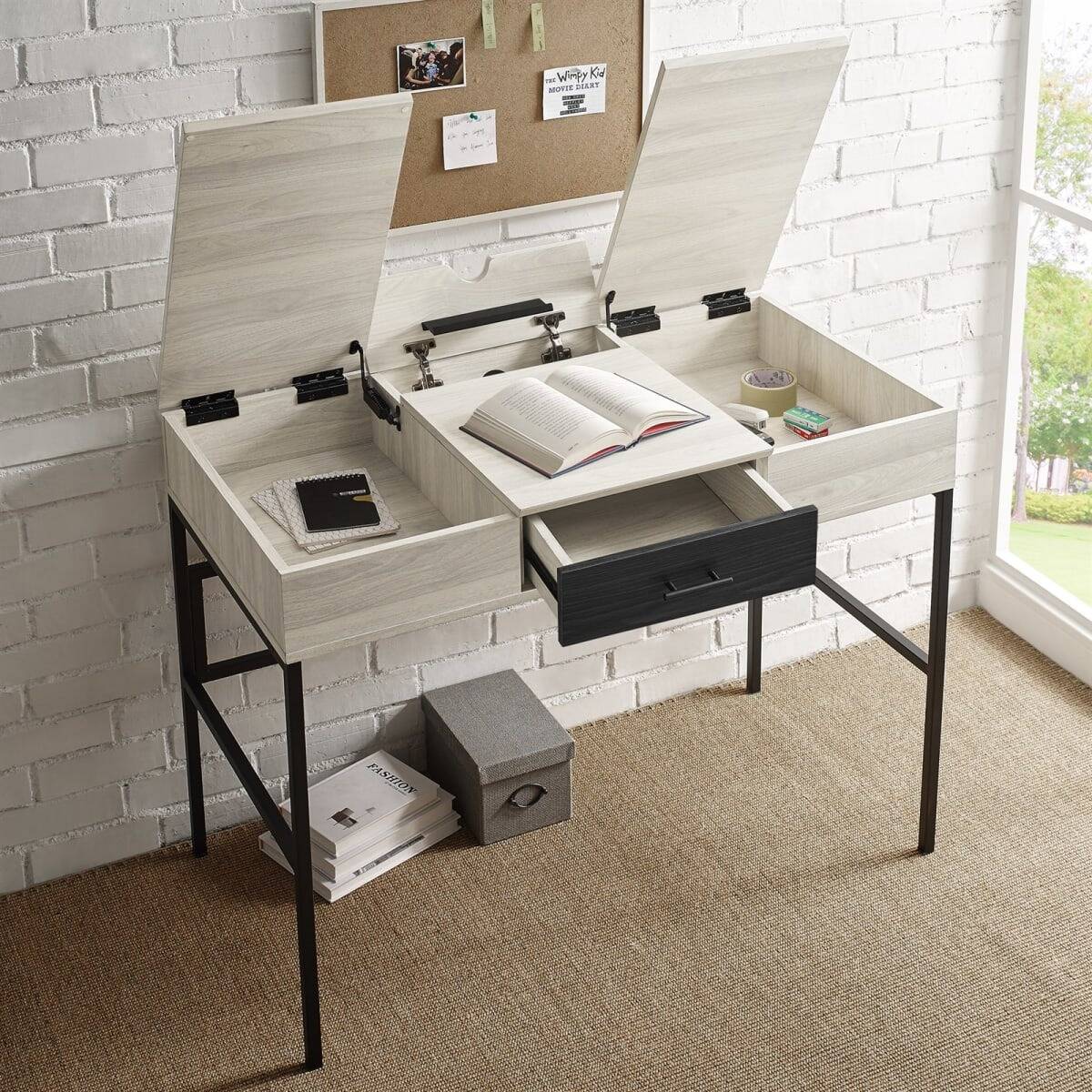 Lift Top Storage Desk w/ Tablet Holder