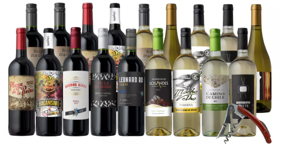 18-Pack Mixed Wine Set