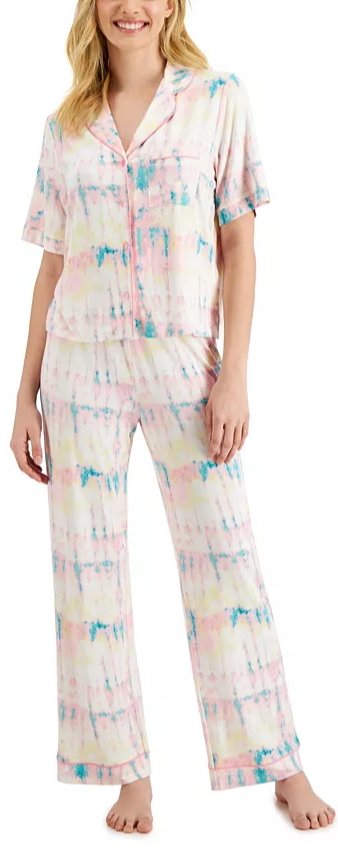 Jenni Cropped Notch-Collar Women's Pajama Set