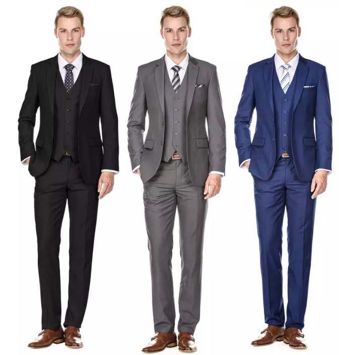 3-Piece Men's Slim Fit Suits