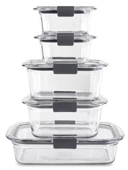 Rubbermaid 10-Piece Glass Food Storage Set