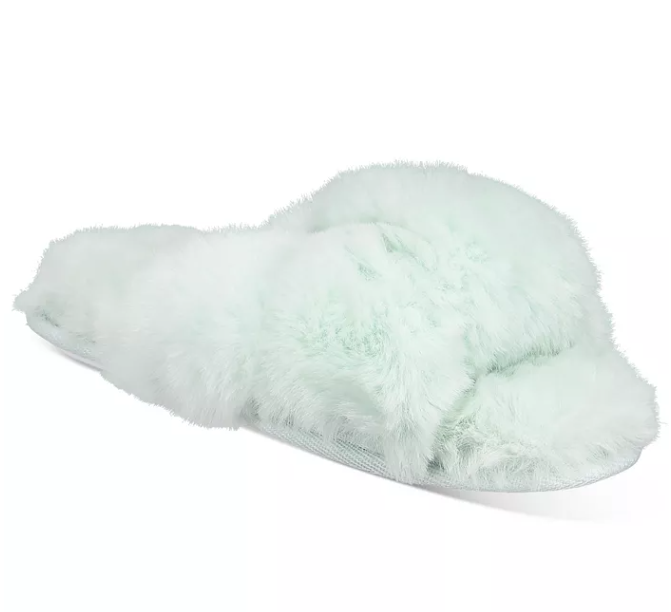 Jenni Women's Faux-Fur Crossband Slippers