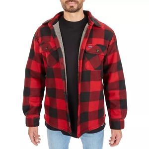 Smith's Workwear Men's  Sherpa-Lined Shirt Jacket