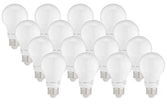 16-Pack Amazon Basics 60W Dimmable LED Light Bulbs