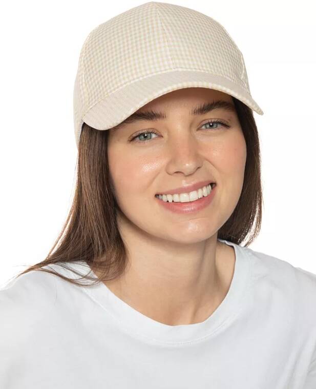 Jenni Cotton Gingham Baseball Cap