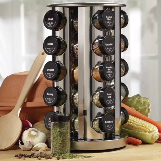 Kamenstein Pre-Filled 20-Jar Spice Rack