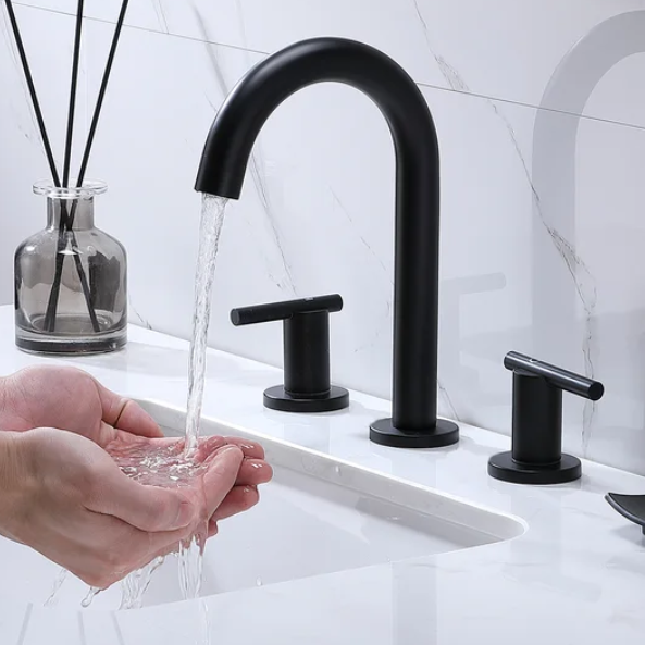 Widespread Stainless Steel Bathroom Faucet