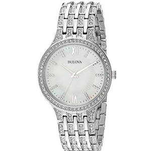 Bulova Swarovski Crystal Stainless Steel Women's Watch