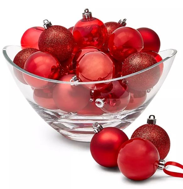 Set of 30 Christmas Cheer Ball Ornaments