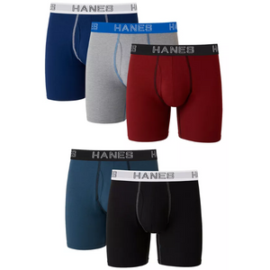 5-Pack Hanes Men's Boxer Briefs