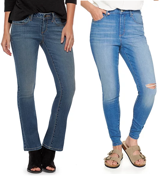 2-Pairs of Women's Jeans @Kohl's