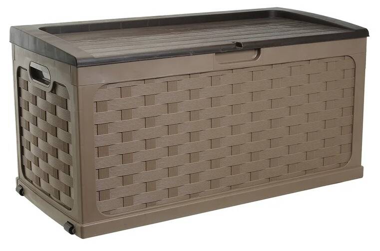 88-Gal Plastic Lockable Deck Box w/ Wheels