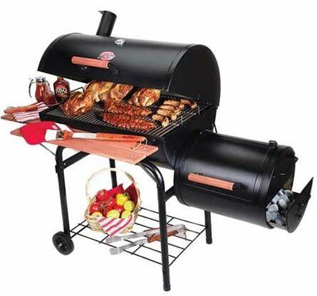 Char-Griller Charcoal Grill w/ Offset Smoker