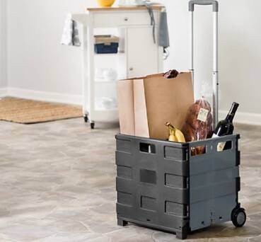 Honey-Can-Do Fold-Up Rolling Storage Cart