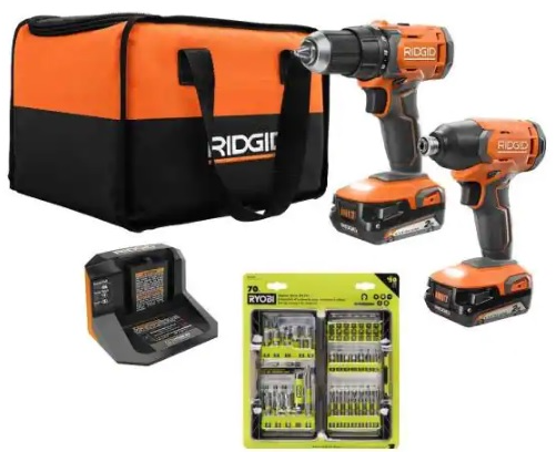 Ridgid 18V Brushless Drill & Driver Combo Kit