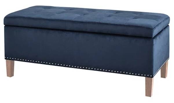 Tufted Velvet Storage Ottoman