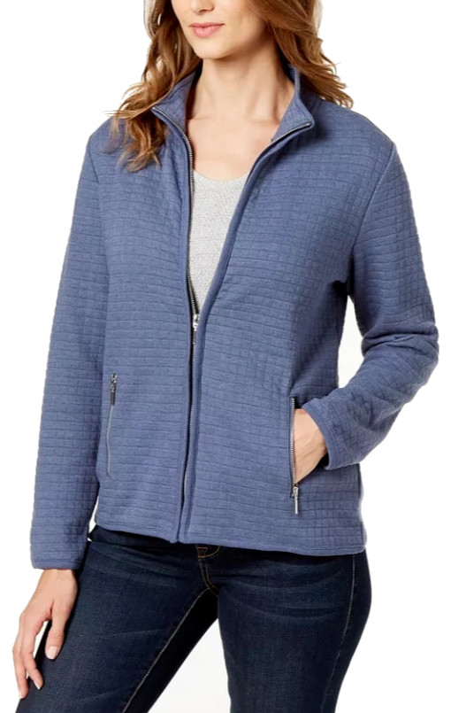 Karen Scott Women's Quilted Fleece Jacket