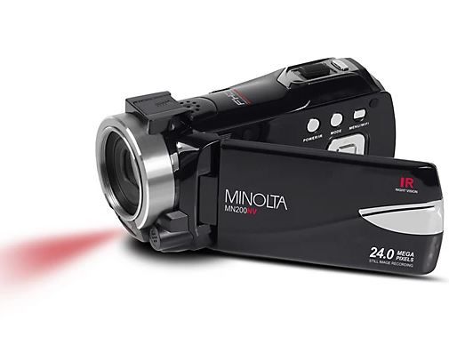 Minolta Full HD Night Vision Camcorder w/ 16GB SD Card