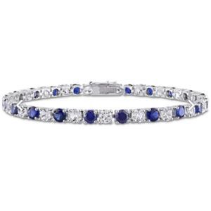 6ctw Sapphire & Moissanite Tennis Bracelet