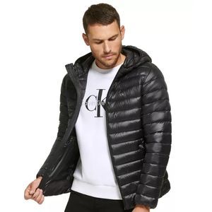 Calvin Klein Men's Hooded & Quilted Packable Jacket