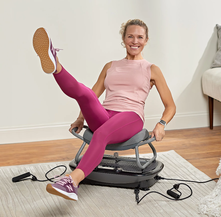 Rock N Fit Whole Body Vibration Plate w/ Padded Seat