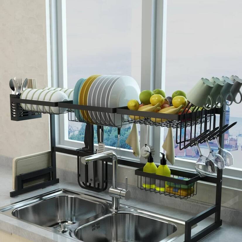 Over The Sink Stainless Steel Dish Rack