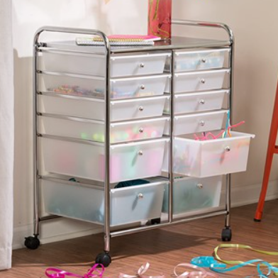 12-Drawer Rolling Organizer