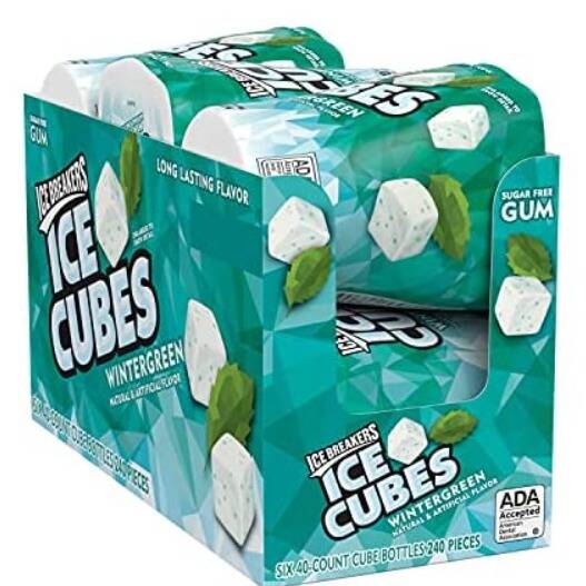 6-Count 40-Piece Ice Breakers Wintergreen Cubes Gum