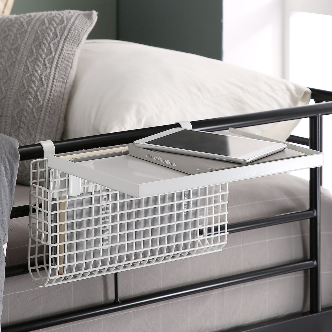 Metal Bed Shelf & Basket