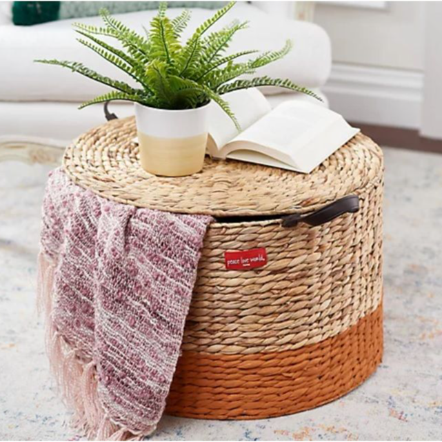 Woven Storage Ottoman