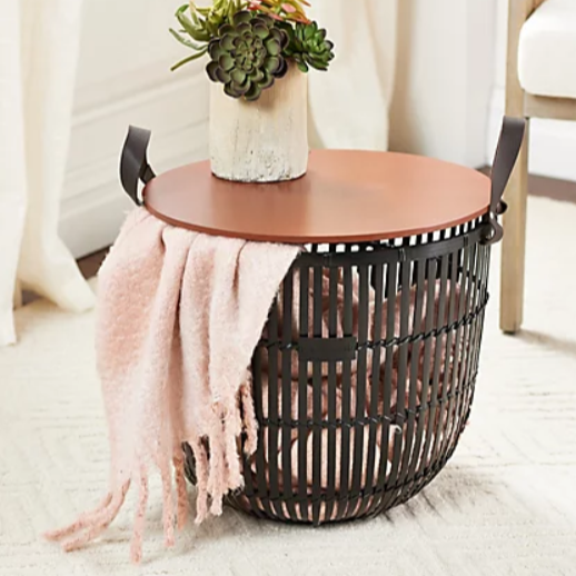 Bamboo Storage Basket/ End Table